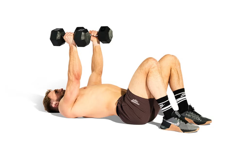 Lying tricep extension